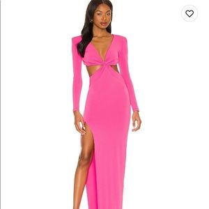Nookie Jewel Gown in Neon Pink, Size Small, worn once